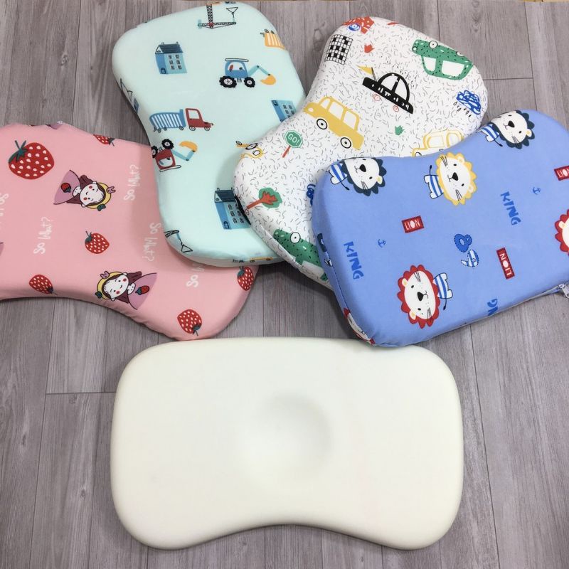 (GIÁ TỐT)Gối cao su non chống méo đầu trẻ sơ sinh