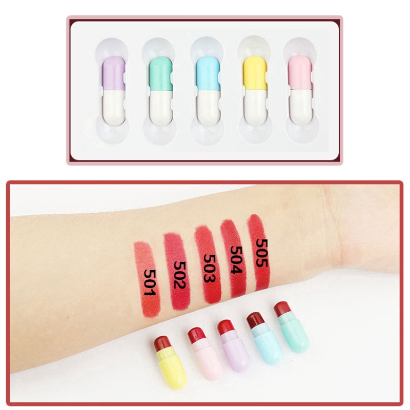 Son môi mờ lì không thấm nước không dính thành cốc chống thấm nước lâu trôi gợi cảm dạng viên nhỏ