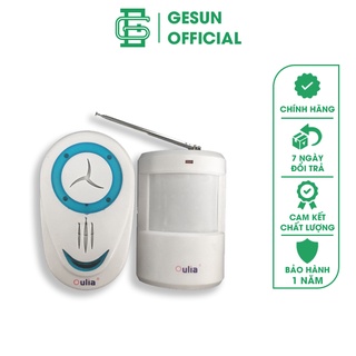 Chuông báo khách OULIA, báo động chống trộm cảm biến hồng ngoại không dây thông minh chất liệu nhựa ABS BH 24 tháng