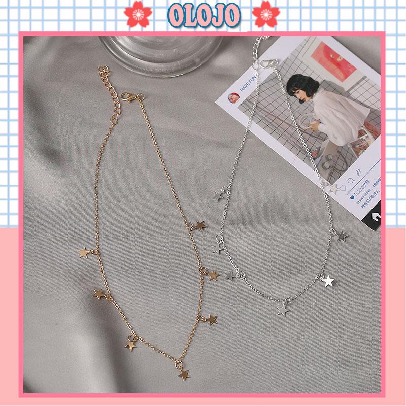 Vòng cổ Mặt Ngôi Sao 5 Cánh Bằng Kim Loại Phong Cách Hàn Quốc Thời Trang