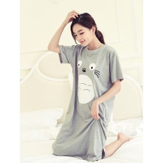 Wemeet Váy ngủ mùa hè cotton Totoro