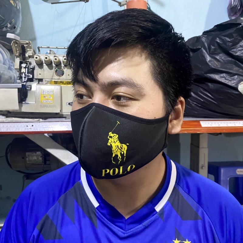 Khẩu trang Polo Style 2 lớp vải Su kháng khuẩn, quay cột qua đầu, đeo thoải mái cả ngày, dễ thở | BigBuy360 - bigbuy360.vn