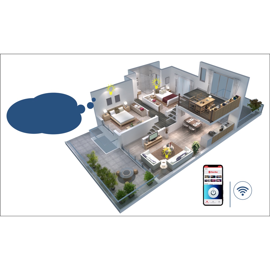 Ổ Cắm Wifi Thông Minh Rạng Đông 3m 5m Model: OC02.WF 3C/3M/10A