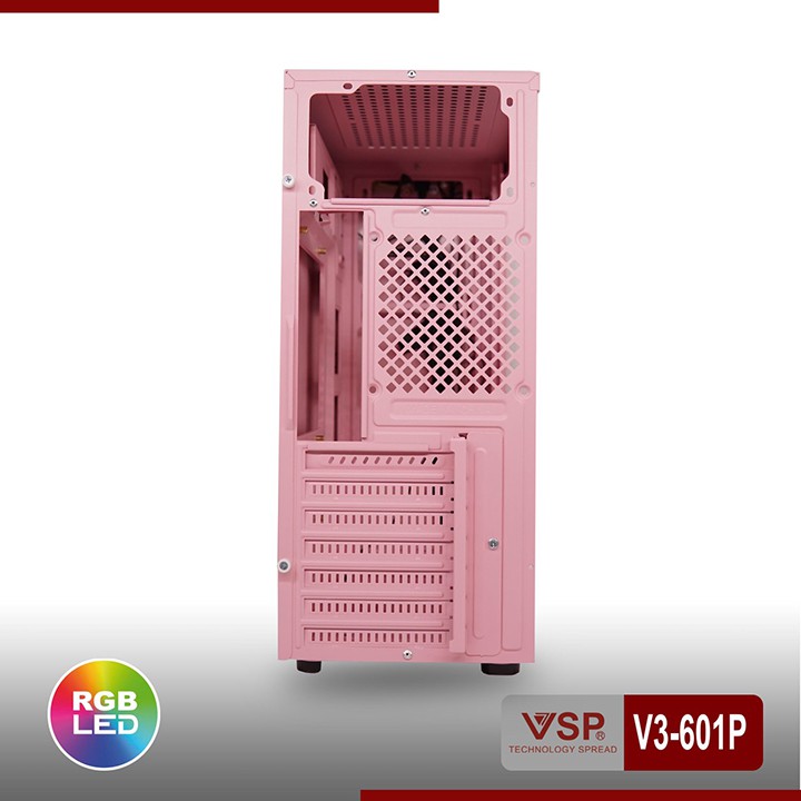 Case VSP V3-601P Có Sẵn LED RGB Và nắp hông trong suốt