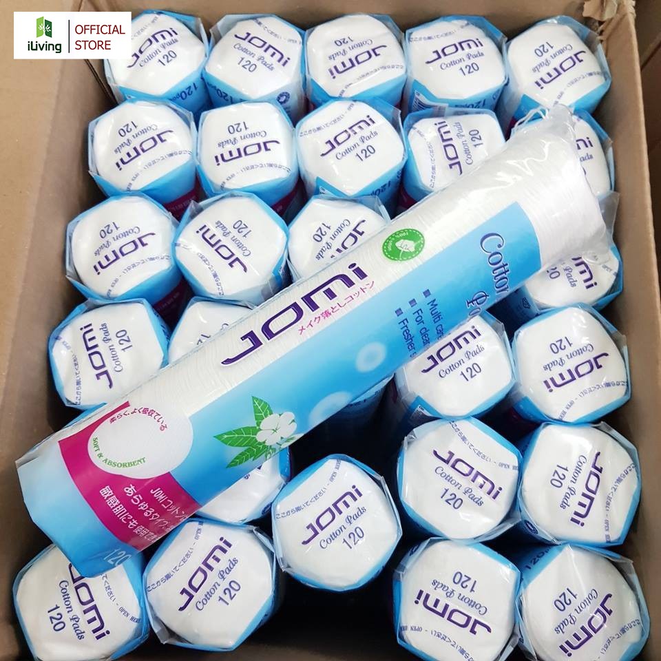 Bông tẩy trang Jomi Cotton Pads 120 miếng  ILIVING-JOMBTT120M | BigBuy360 - bigbuy360.vn