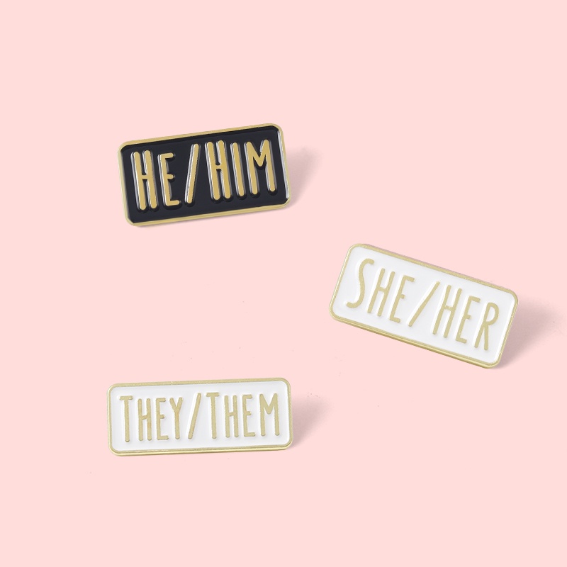 Ghim Cài Áo Hình Chữ Tiếng Anh Pronoun She/Her