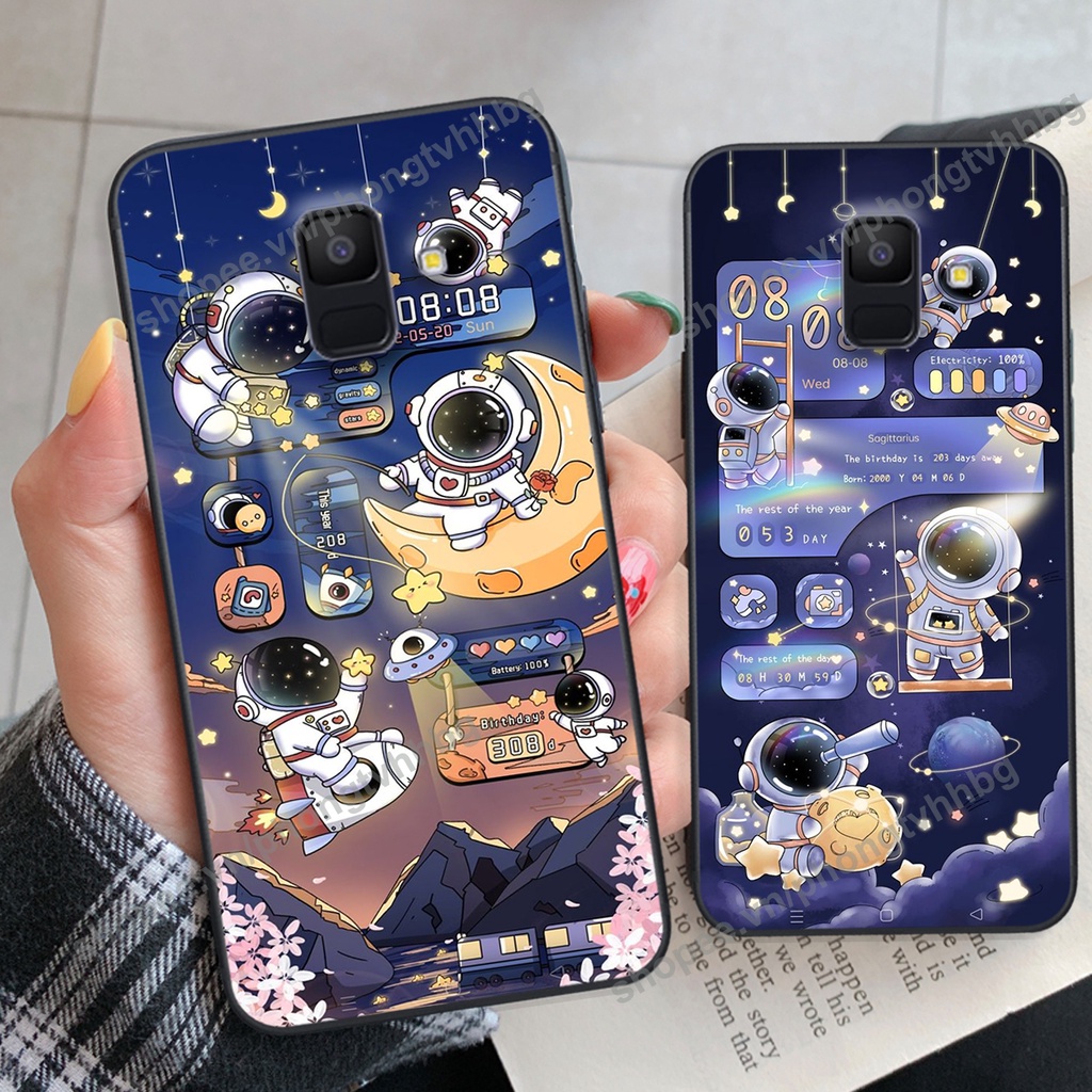 Ốp lưng Samsung A6 2018 / A6 Plus / A6+ phi hành gia hoạt hình 3D cute giá rẻ