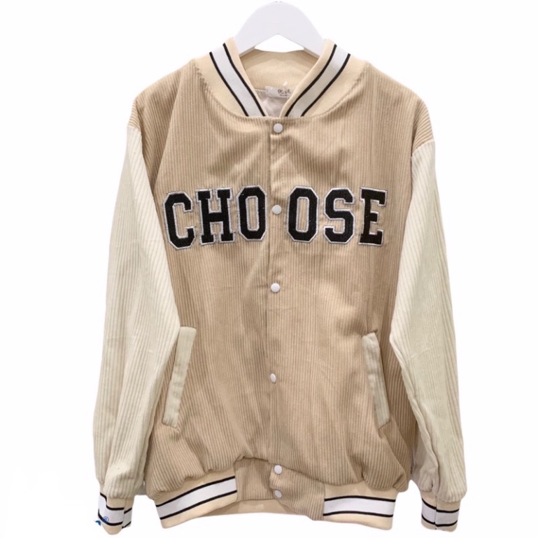 Áo bomber nữ nhung tăm CHOOSE đủ size - Áo khoác mùa đông nữ đẹp HABII AB01 | BigBuy360 - bigbuy360.vn