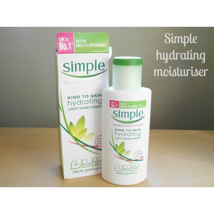 Kem dưỡng ẩm cho da nhạy cảm SIMPLE KIND TO SKIN, da mịn màng, trắng sáng