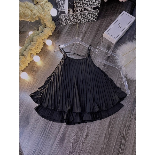 Set Đầm Xốp Bông Gòn Áo Cúp Khuôn Ngực Tay Phồng Xoè + Quần Short Đùi