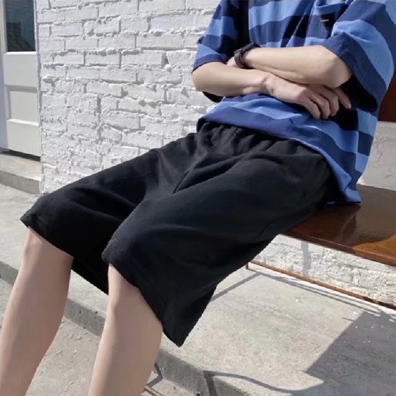 Quần ngắn ống rộng Trơn Màu Phong Cách Hàn Quốc Thời Trang Dành Cho Nam