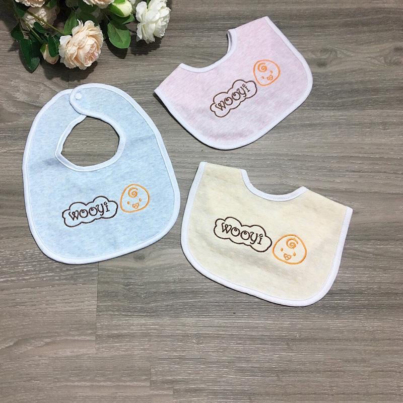 Set 3 yếm cho bé cotton sợi tre Wooji vuông