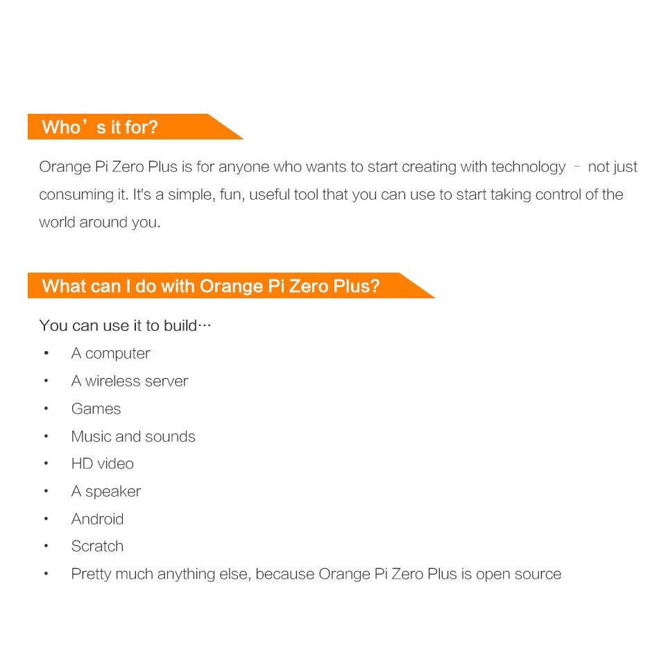 Orange Pi Zero Plus+Expansion Board, H5 Chip Quad-Core, Run Android 5.1, Ubuntu, Debian Image | BigBuy360 - bigbuy360.vn