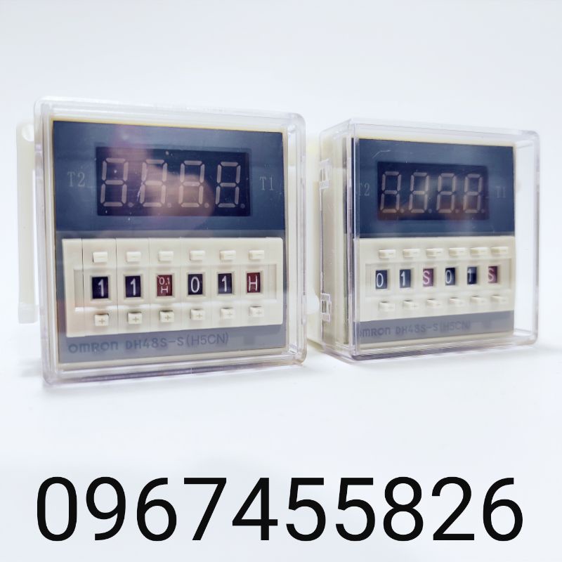 Bộ đếm sản phẩm Counter DH48-J 8 chân 220v KÈM ĐẾ TRÒN 8 CHÂN