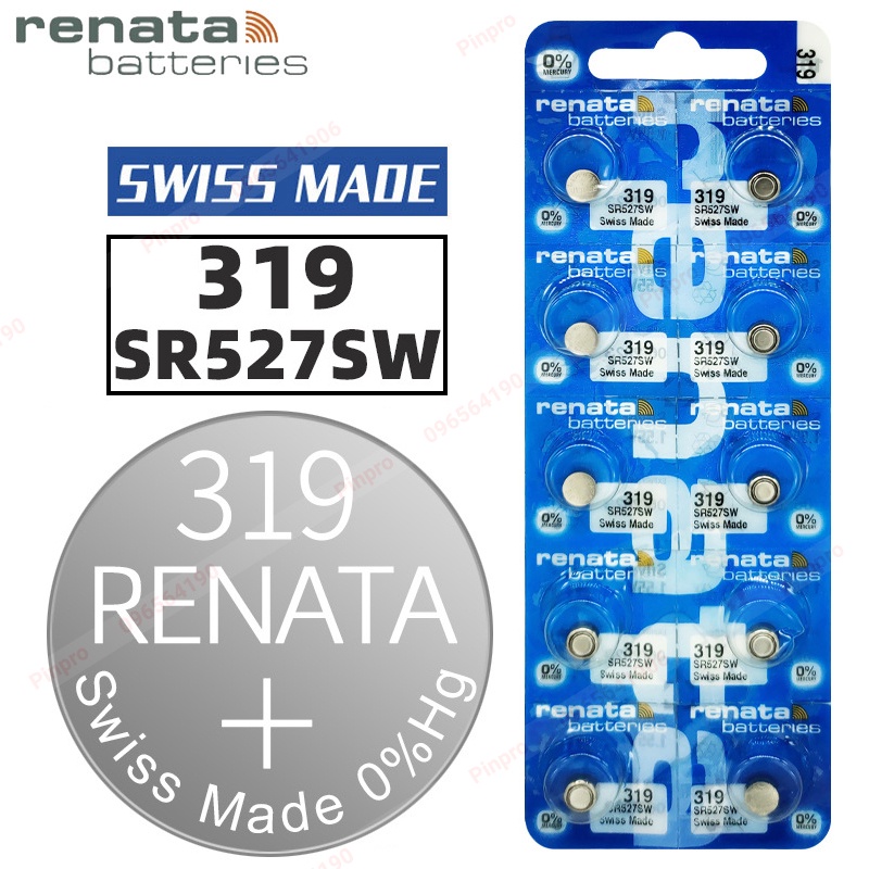 Pin Renata 319 SR527SW pin đồng hồ Thụy Sỹ chính hãng