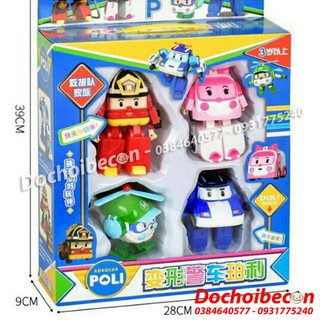 Poli - Policar - Robocar Poli - Bộ 4 xe biến hình Robocar Poli 83168-4 - Loại 1 - Nhựa đẹp