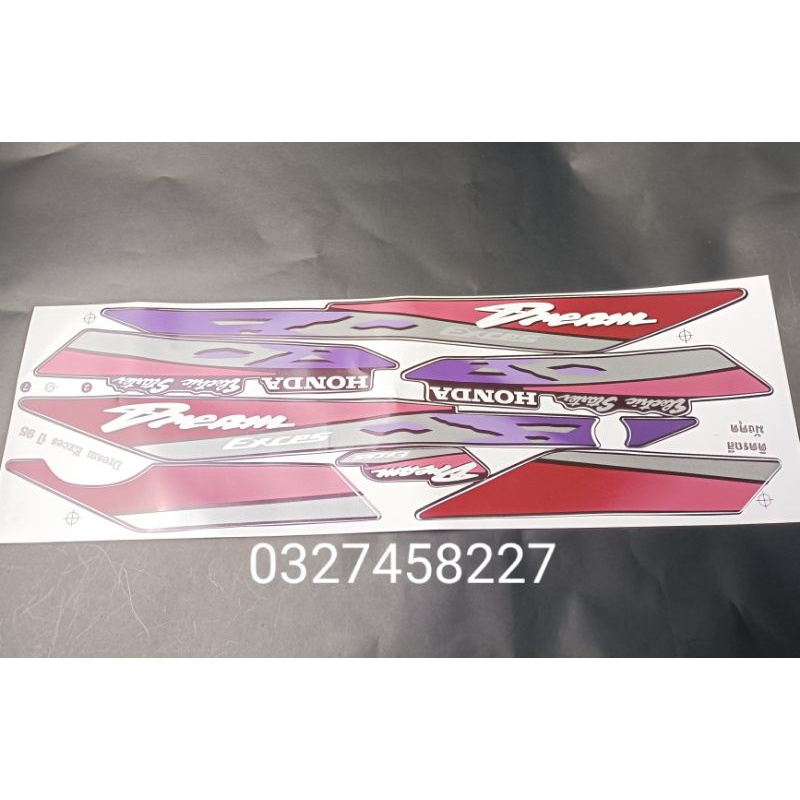Bộ tem dán xe DREAM lùn exces 95 thái