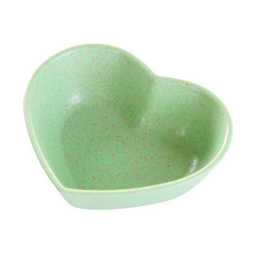 Đĩa Đựng Nước Chấm Bằng Chất Liệu Rơm Lúa Mì Hình Trái Tim Dễ Thương Siêu Bền Tiện Dụng