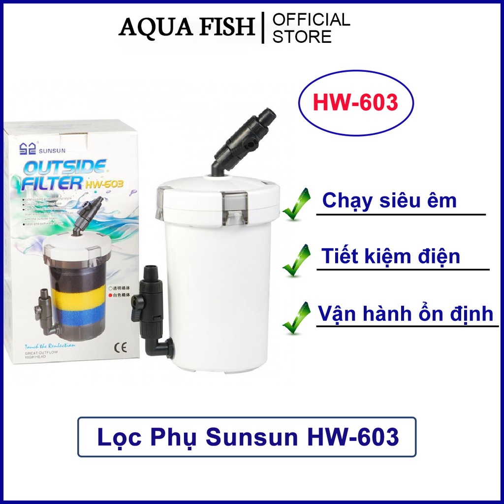 Lọc phụ Sunsun HW-603 cho bể cá cảnh