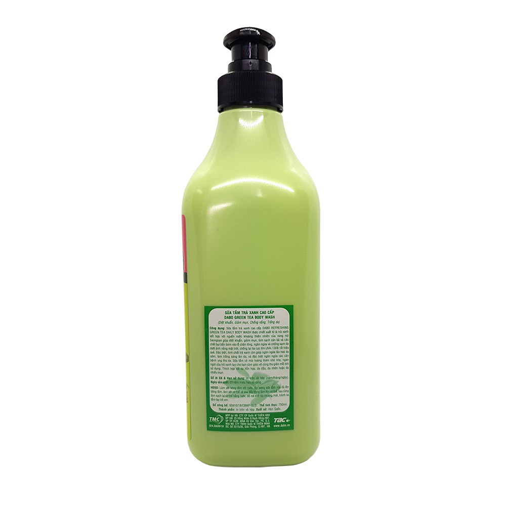 Sữa tắm trà xanh DABO REFRESHING GREEN TEA Hàn Quốc 750ml