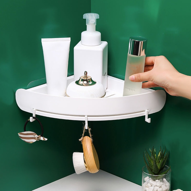 Kệ Đựng Đồ Dùng Gắn Góc Tường Siêu Dính Chống Thấm Nước Tiện Dụng Cho Nhà Tắm