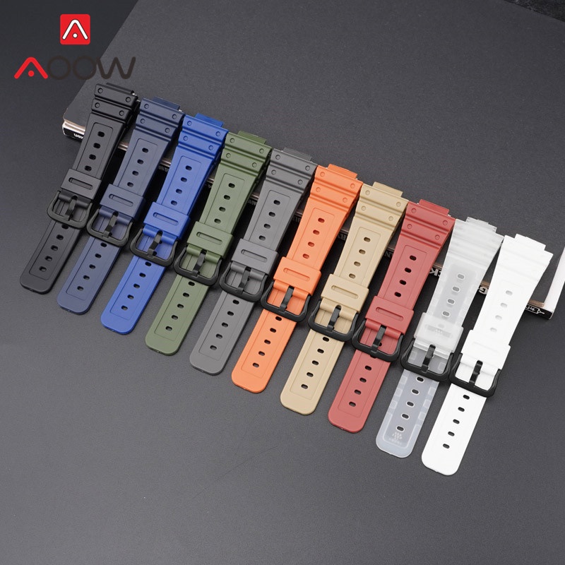 Dây Đeo Thay Thế Bằng Cao Su TPU Và Thép Không Gỉ 16mm Tháo Gỡ Nhanh Cho Casio G-SHOCK GA-2100 2110 DW-5600 GW-6900