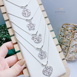[Mã GENTNEW giảm 69%đơn 0đ] Dây Chuyền Khắc Tên Khắc Chữ Cho Bé Cho Bé Trai Bé Gái Bạc 99 ( bạc ta ) Gentle Flower