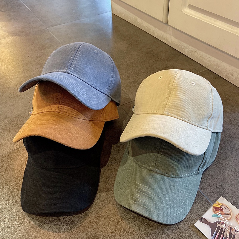 Mũ Lưỡi Trai Mềm Màu Trơn Phong Cách Retro Dễ Phối Đồ Thời Trang Xuân Hè Cho Nam Và Nữ