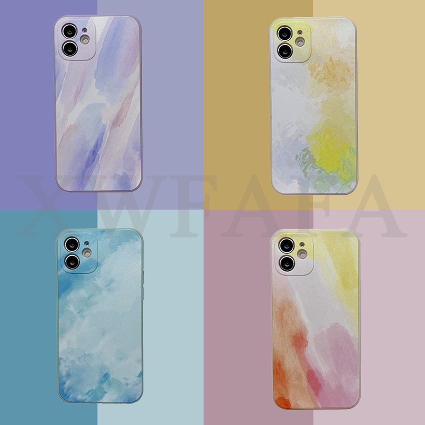 Ốp điện thoại silicon mềm chống sốc họa tiết màu nước cho Realme Q3 Pro Carnival GT Master Narzo 30A 20 C25Y C21Y