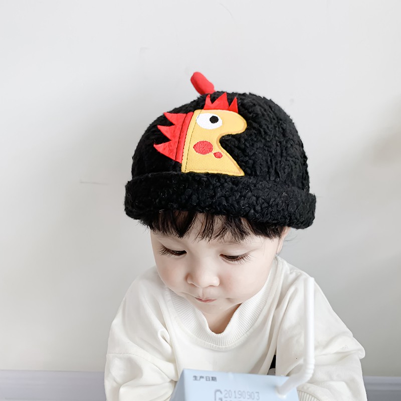 Nón trùm đầu họa tiết khủng long phong cách Hàn Quốc xinh xắn cho bé