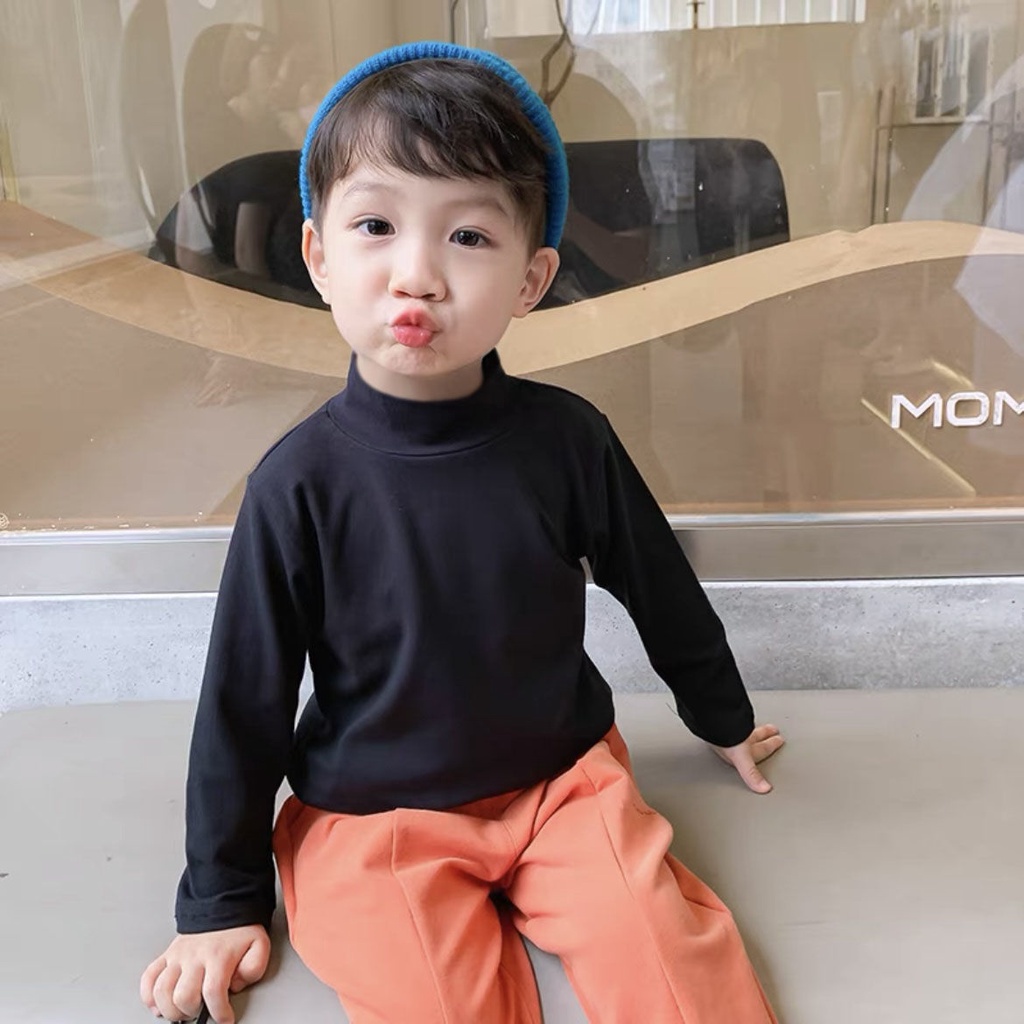 Áo Thun Tay Dài Cổ Lọ Thiết Kế Mới Năng Động Thời Trang