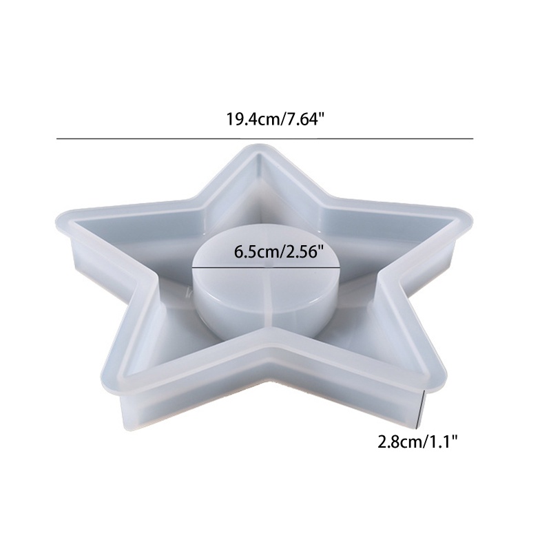 Khuôn Silicone Làm Đế Nến Hình Ngôi Sao / Mặt Trăng