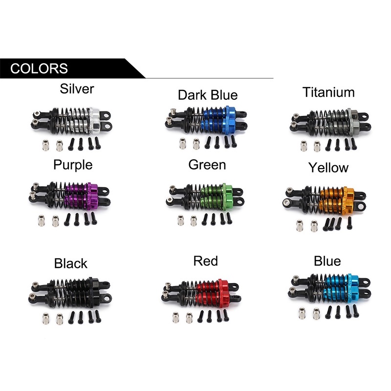 2 Phuộc Giảm Xóc 65Mm Cho Xe Điều Khiển Từ Xa WLtoys A959 A969 A979 K929 Hpi Hsp Traxxas Losi Tamiya 1 / 18