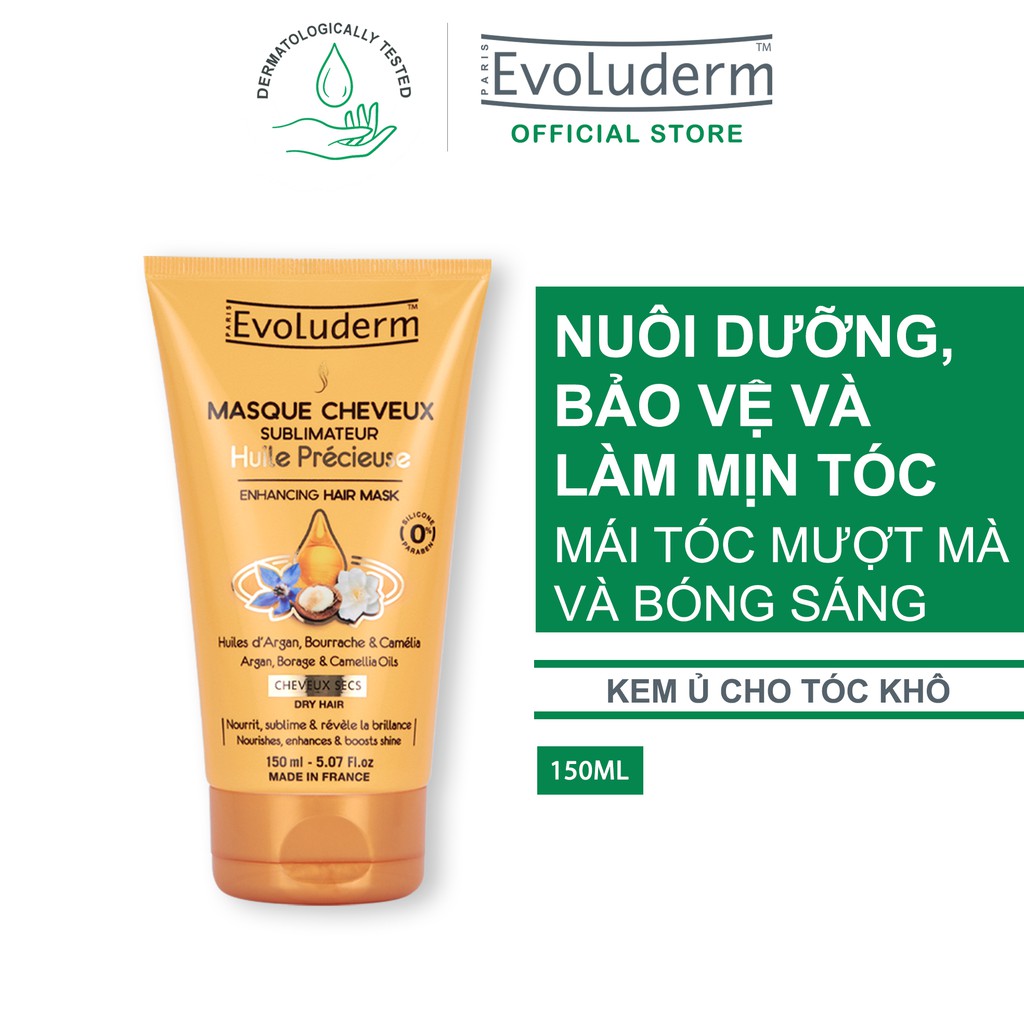 Kem ủ dành cho tóc Khô Evoluderm Masque Cheveux Sublimateur Huile Précieuse 150ml