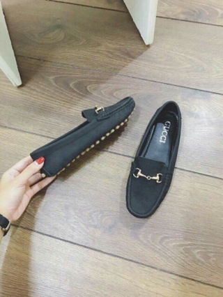 Giày lười da lộn mềm êm