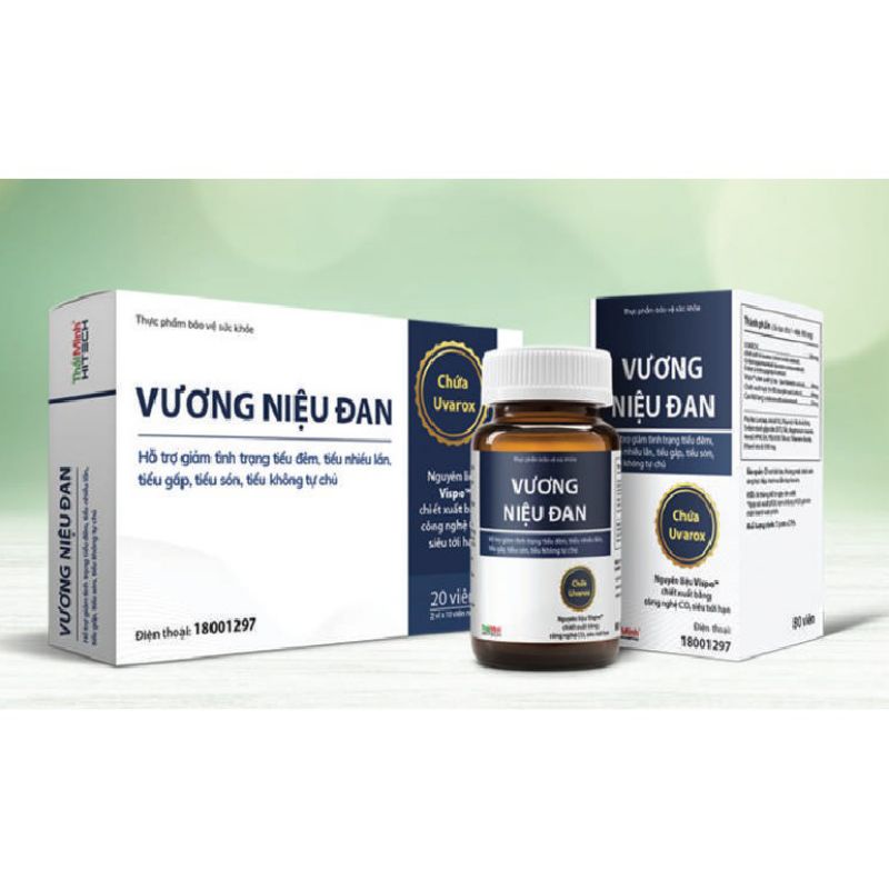 ( Chính Hãng) Vương Niệu Đan, Giúp Cải Thiện Tình Trạng Tiểu Đêm, Tiểu Nhiều Lần. Hộp 20v Và Lọ 80v.