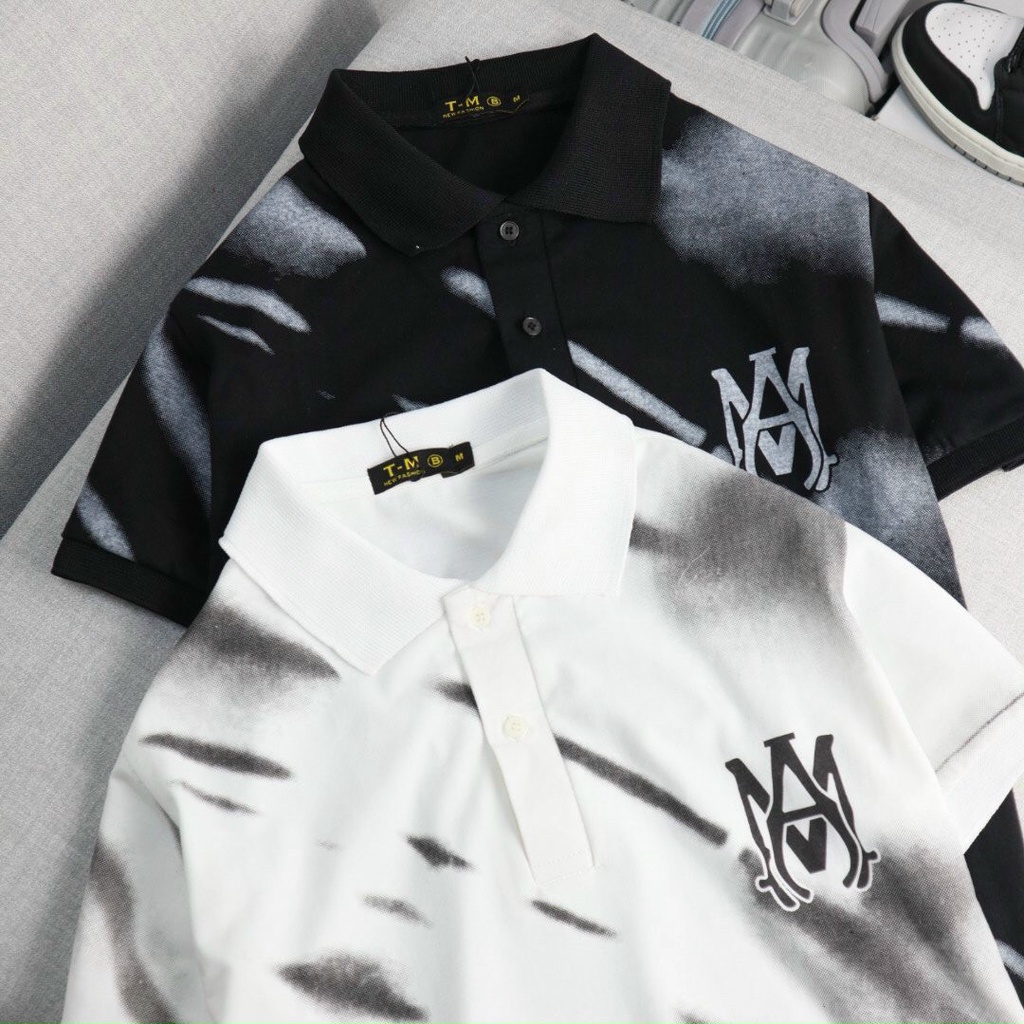 Áo thun POLO nam đẹp có cổ tay ngắn phối họa tiết sang trọng cá tính chất vải thun cotton cao cấp mẫu mới giá rẻ