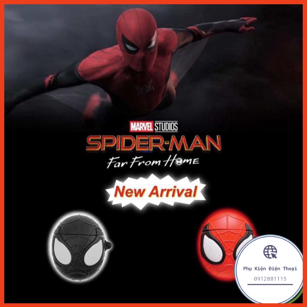 Vỏ bọc silicon Airpods 1 2 SPIDER MAN  cho hộp sạc tai nghe Bluetooth Airpod 2 NGƯỜI NHỆN ⚡Phụ Kiện Điện Thoại⚡️