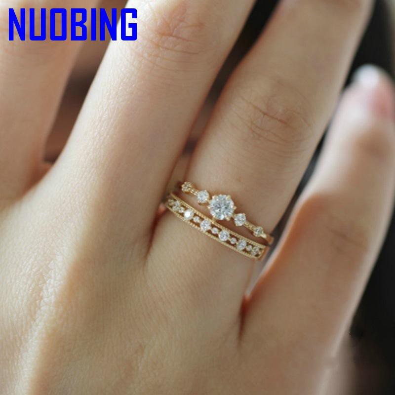 Dễ Thương Nhẫn Nữ Mạ Vàng 14k Đính Đá Thạch Anh Tím Sang Trọng