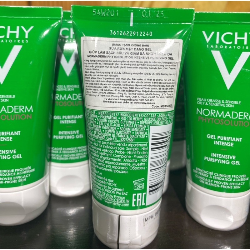 Sữa rửa mặt dạng gel VICHY Normaderm Phytosolution Intensive Purifying Gel