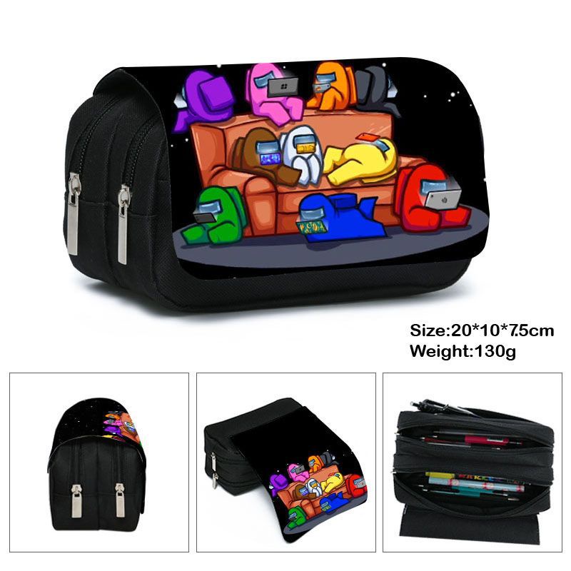 Hộp Bút Among Us hộp bút nhiều ngăn Anime Túi Đựng Bút Chì In Hoạt Hình Dễ Thương Cho Bé trai gái