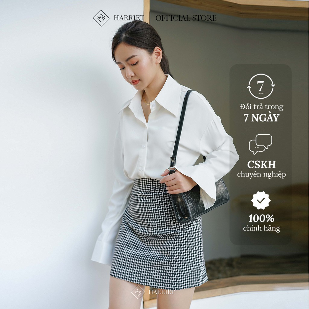 Chân váy họa tiết bản nhỏ Houndstooth | BigBuy360 - bigbuy360.vn