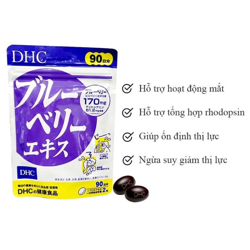 DHC Blueberry Extract Cải Thiện Thị Lực 30 Ngày