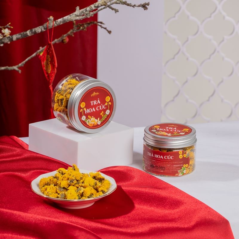 Trà thảo mộc hoa cúc vàng sấy khô nguyên bông Saffron Việt Nam giúp giảm cân, ngủ ngon thanh nhiệt, làm đẹp da - Lọ 15gr