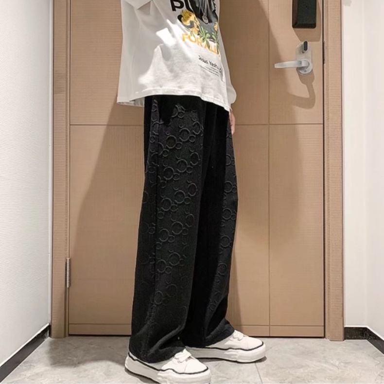Quần ống rộng Phong Cách Hàn Quốc Thời Trang Cho Nam Nữ Quần ống rộng màu trơn thời trang