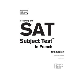 Cracking The Sat French Subject Test, 16th Edition