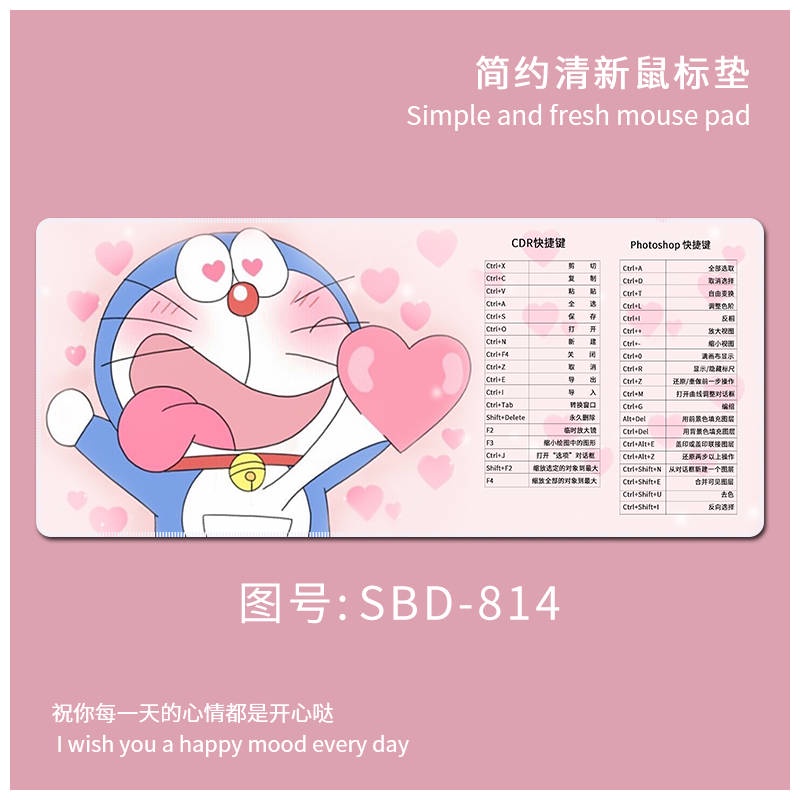 Miếng Lót Chuột Máy Tính Cỡ Lớn Dày Dặn In Hoạt Hình Doraemon Dễ Thương