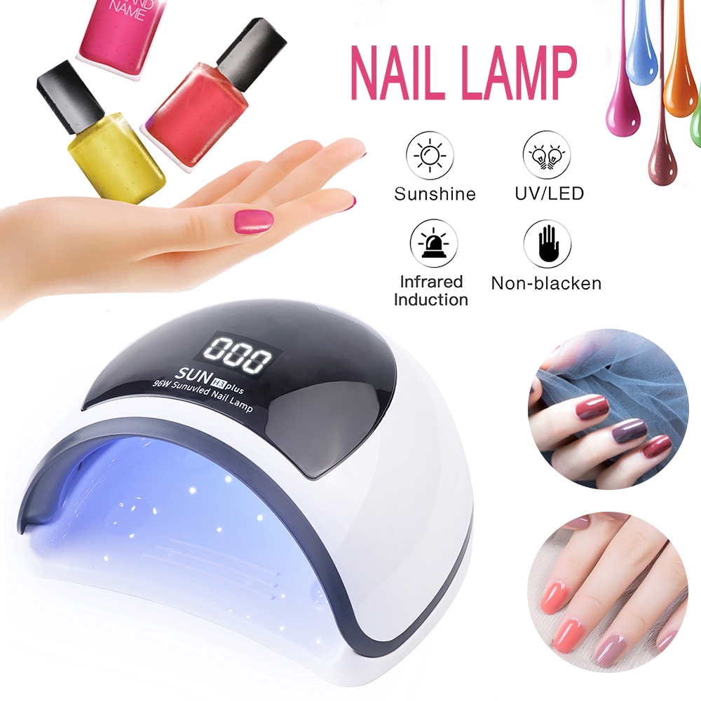 Máy sấy khô sơn gel móng tay nghệ thuật SUNH3Plus 96W dùng đèn LED UV hồng ngoại chuẩn EU