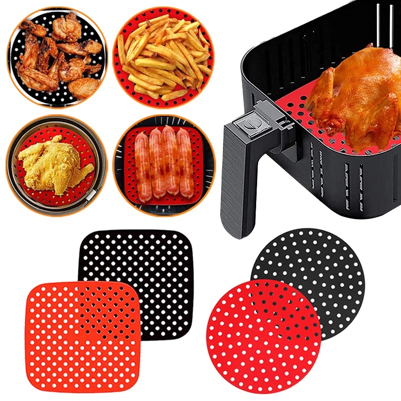 Thảm Lót Nồi Hấp Bằng Silicone Chịu Nhiệt Chống Dính Hình Tròn/Vuông