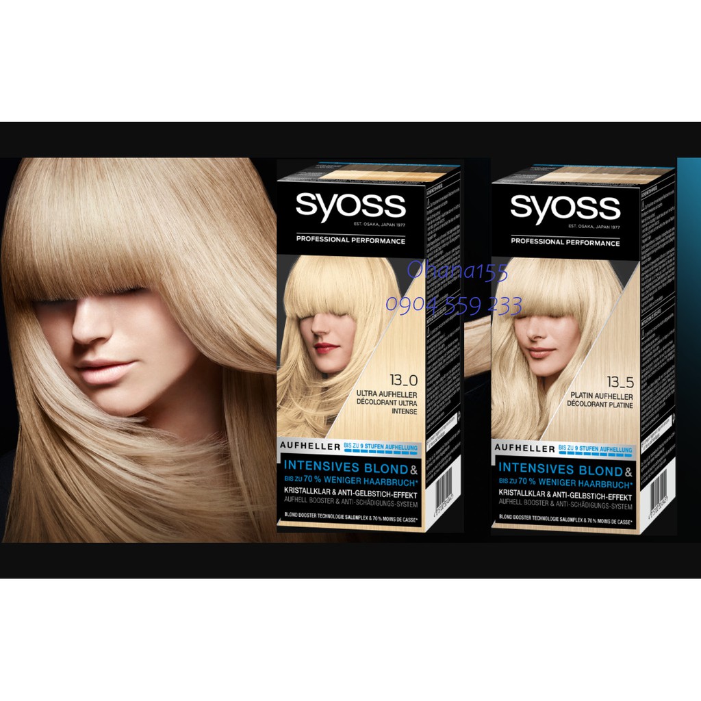 Tẩy tóc Syoss 13-5 và 13-0, thuốc nhuộm tóc – Nội địa Đức